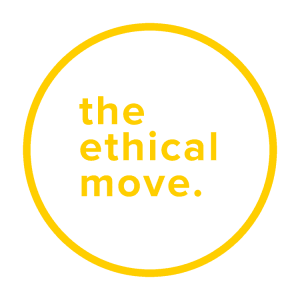 the ethical move logo in yellow on transparent background - links to theethicalmove.org