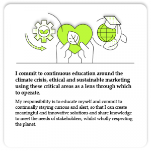 #sustainablemarketing Manifesto 2: continuous education around the climate crisis, ethical and sustainable marketing